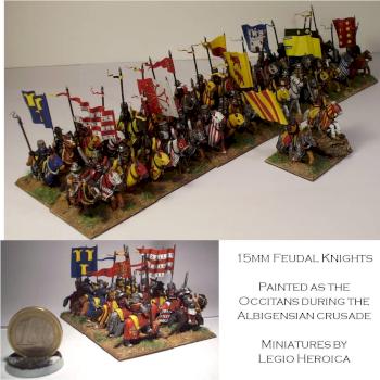 15mm Occitan feudal knights by Comte de Foix