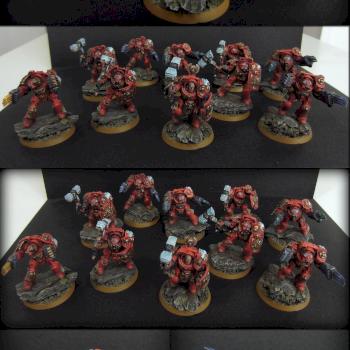 Blood Angels Terminators (senmm hammers) by CustodianValdor