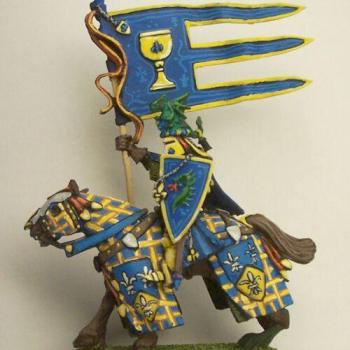 Bretonnian Grail Knight Standard Bearer by longbow