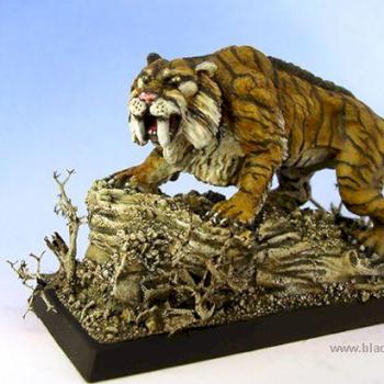 Smilodon sabertoothed cat. by SaxonAngel