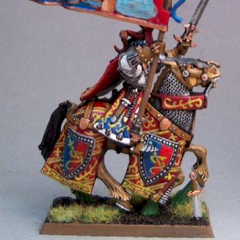 Bretonnian Standard Bearer by GoldenLionStudios