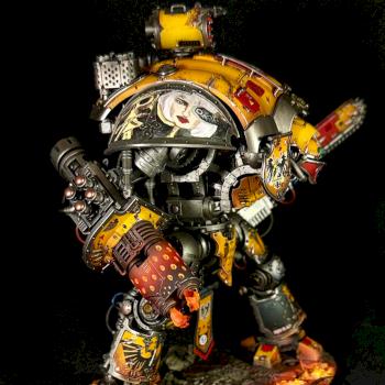 Imperial Knight - Grimdark Yellow Armour by RhinoAndNavelStudio