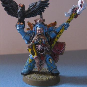Space Wol Rune Priest with Psyber Raven by supermillo