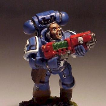 Ultramarines Plasma Gunner by SolidSnake