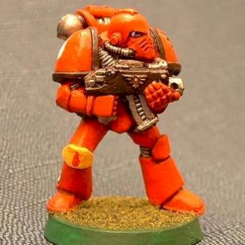 Mk IV Blood Angels Space Marine by psiekier