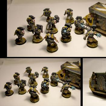 4th company Devastator squad + Rhino by Relaxdesign minis