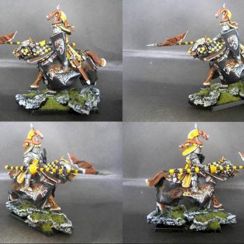 Warhammer Bretonnian Champion Knight of Leopard by tinman755