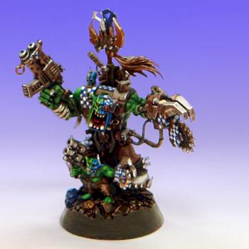 Grot Warboss with his Attack Ork by Febo