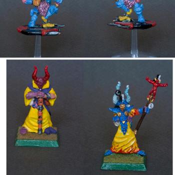 Tzeentch Champions (2 on disc and 2 on foot) by David Kolacinski