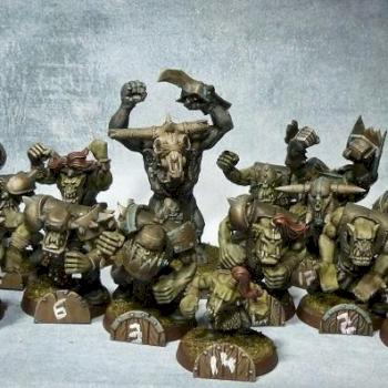 Blood Bowl bloodbowl TEAM converted ORC ORQUE pro painted x 16 by tyyler