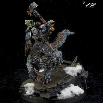 Wolf Lord with Thunder hammer on Thunderwolf by Daith by Daith