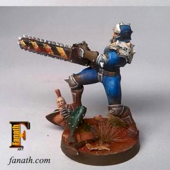 Human with chainsaw (30mm) by fanath