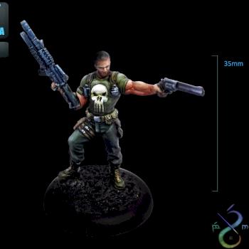 Punisher Marverl Tabletop Commission by BerenMiniaturasStudio
