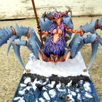 Lolth Slaanesh Keeper of Secrets Conversion Drider Queen Preivew 001 by saugnine