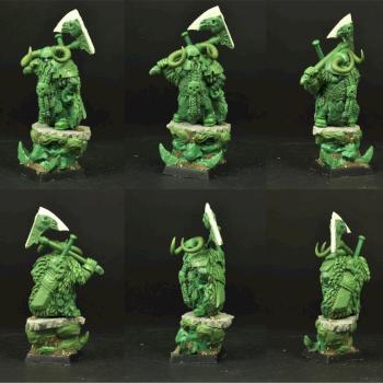 Dwarf original green stuff sculpture by Scibor
