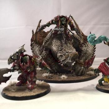 Orruk Command - Megaboss on foot, Megaboss on MawKrusha & Weirdnob Shaman by Art Steventon