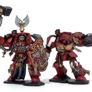 Brother Omnio, Brother Noctis and Sergent Gideon, Blood Angel Termintors from Space Hulk by LePeintreGaucher