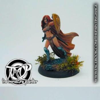 barbarian female warrior by miniking
