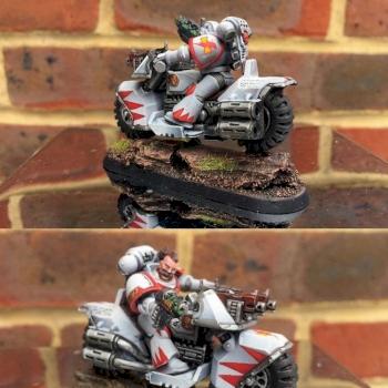 Space Marines White Scars Bikers Squad with Grav-guns by GobBoss