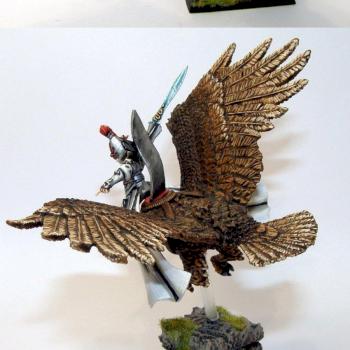 High elf Prince on Great Eagle by hoten