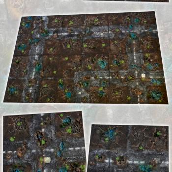 MODULAR 72x48 RUINED CITY GAMEBOARD w40k scenery terrain by studiolevel