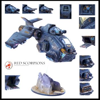 Red Scorpions Stormraven Gunship by Relaxdesign minis