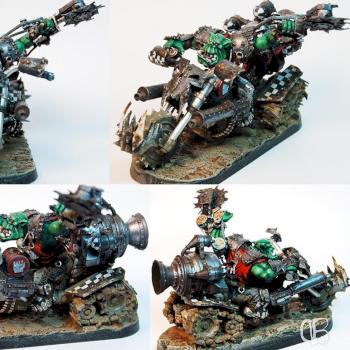 ORK WARBOSS ON WARBIKE by petran