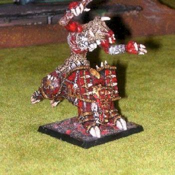 Daemon Prince of Khorne on Juggernaut by EnrohK