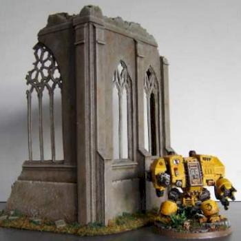 Gothic cathedral ruin - WIP by Obliterator
