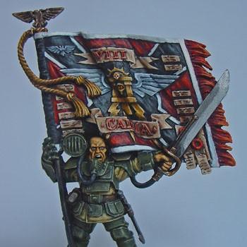 Jerran Kell Cadian Banner bearer by Piotrkov