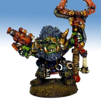 spaceorc grot protector with squigbag,canon&grotfork by blauertroll