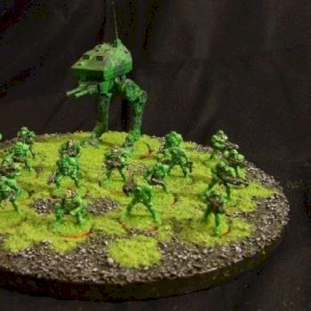 Sci-fi Tactical Squad and Walker by heleanor