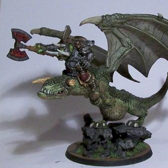 Ork on wyvern by johnny889