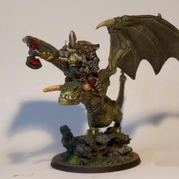 Ork on Wyvern, Better pic hopefully. by johnny889