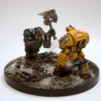 WD 345 Free minis in diorama by Bogen