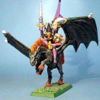 Witch dark elf on cold one by orpayan
