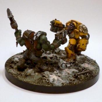 WD 345 Free minis in diorama by Bogen
