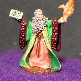 Wizard with fire elemental by TritchPaints