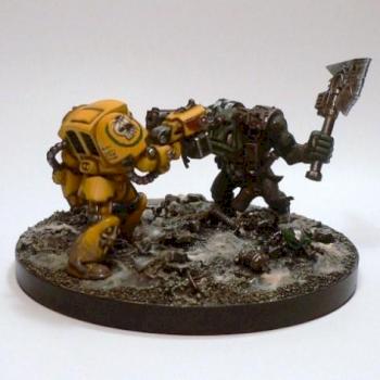 WD 345 Free minis in diorama by Bogen
