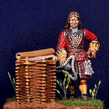40mm Drabant Miniatures (Close Up) English Offcier 1704 by hmslouie