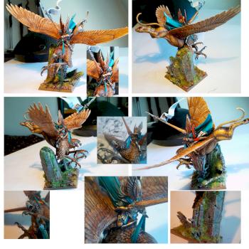 Prince Haut Elfe sur Griffon. by zavepovuleur