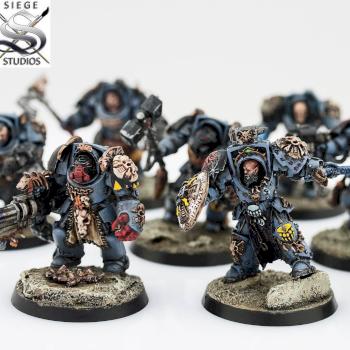 Space Wolves Wolf Guard led by Arjac Rockfist! by Siegestudios