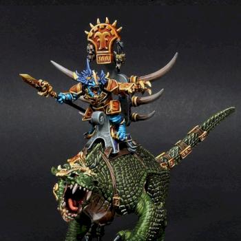Lizardmen Legendary Saurus Lord Kroq-Gar On Carnosaur Grymloq by BloodyBeast.com