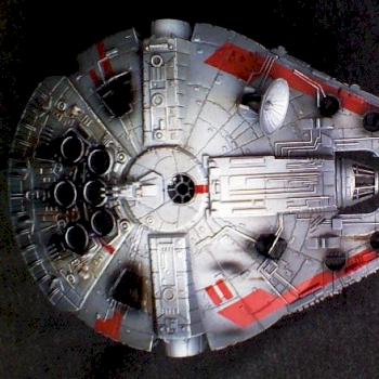 Star Wars X-wing Miniatures Millenium Falcon - Modified YT-1300 Custom Repaint by Dahlvash