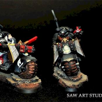 DARK ANGELS RAVENWING BIKE SQUADRON by saw art