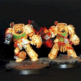 Deathwing Space Marine Terminator Squad by saw art