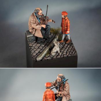 Street violinist, 54 mm by Veselov Sergey