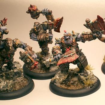 Trollbloods Trollkin Champions by Valknut Painting