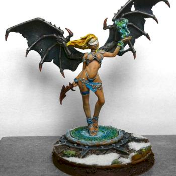 Winged White Speaker from Kingdom Death. by ArgosTheShifter