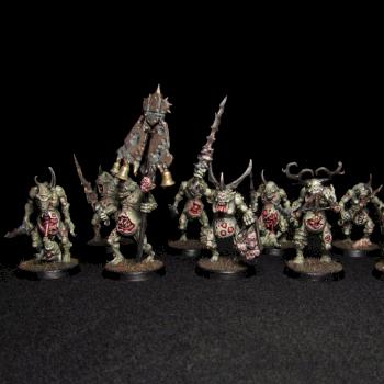 Chaos Daemons Plaguebearers of Nurgle by webwaypainting